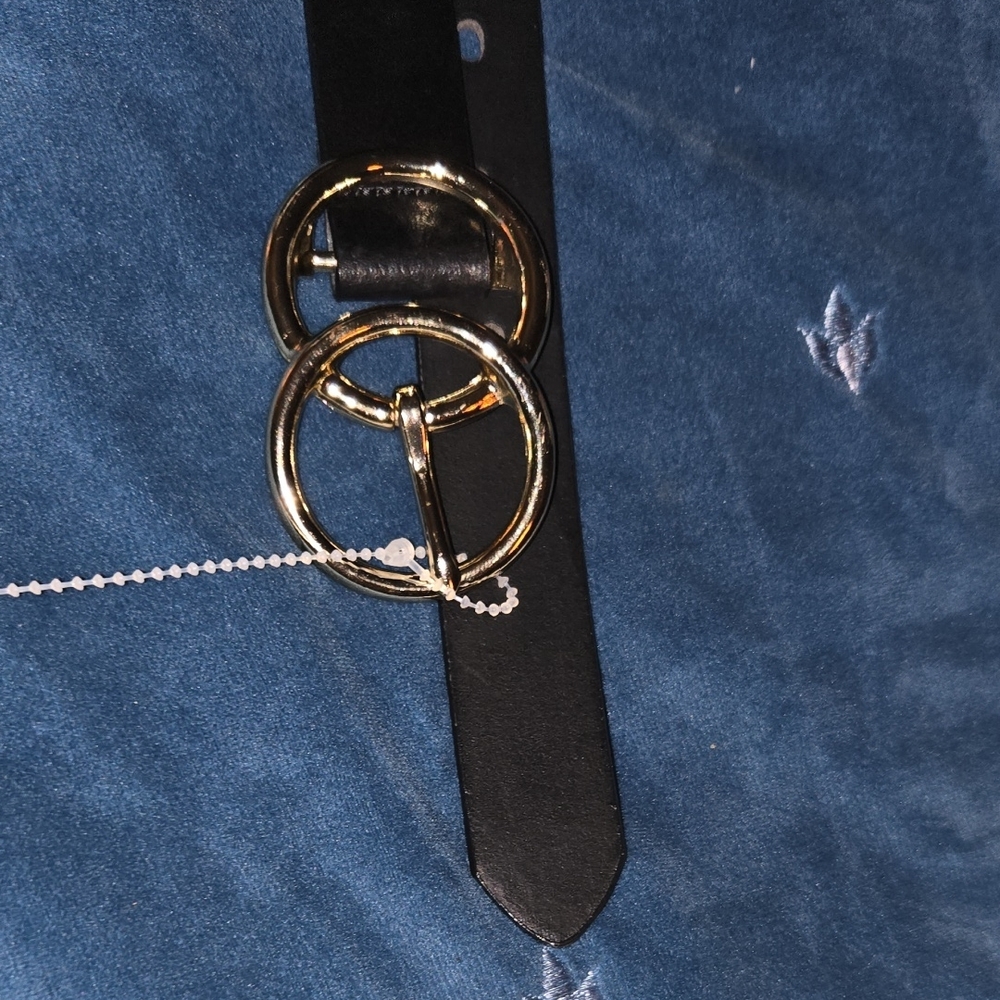Black Belt with Gold Buckle